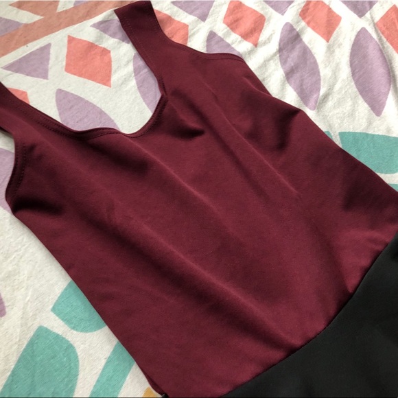 Boohoo Sally Contrast Skater Dress Berry - Picture 5 of 7